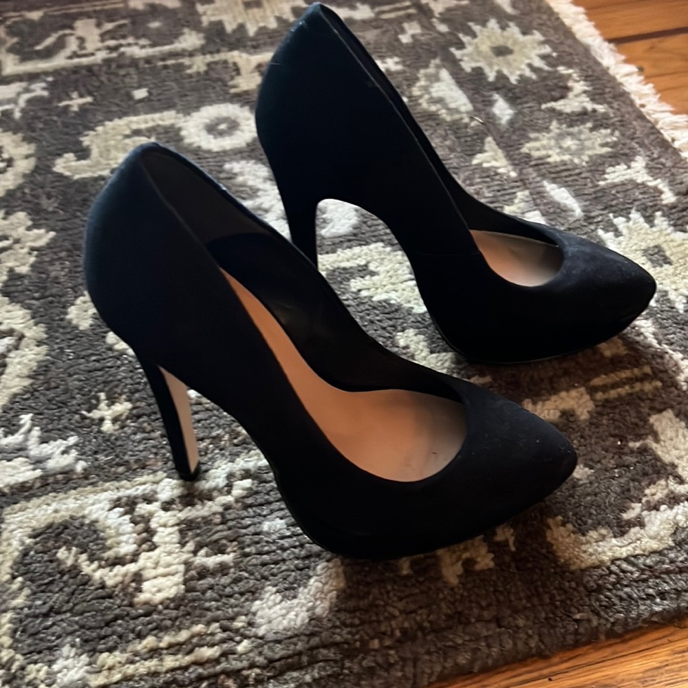 Kurt Geiger Black Suede Pointed Toe High Heels